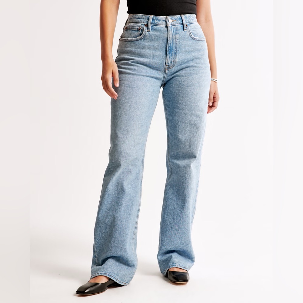 Light Blue High-Rise Wide-Leg Jeans - Women